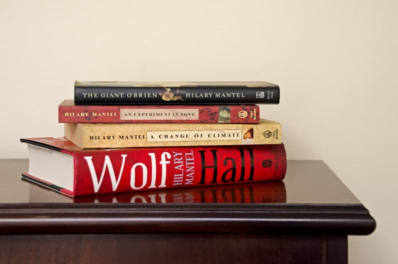 Stack of books by Hilary Mantel
