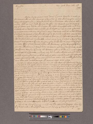 Hyde, Edward, afterwards 3d Earl of Clarendon. To the Council of Trade & Plantations