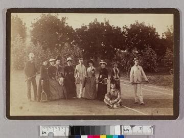 Tennis court on Channing place, 170 Orange Grove -- Pasadena (corner of Walnut)