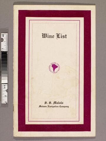 Wine list