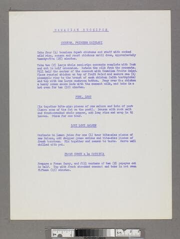 Hawaiian recipes