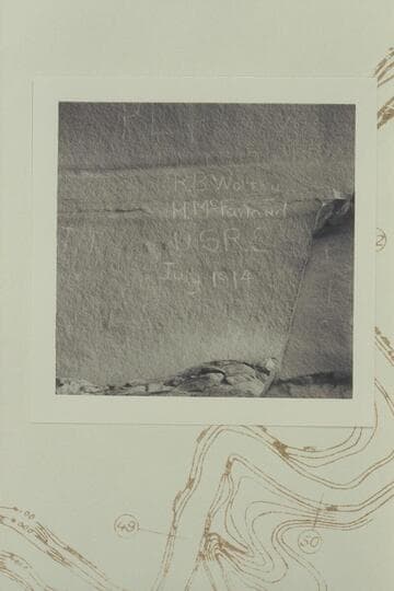 Inscription in Hell Roaring Canyon near the D. Julien inscription